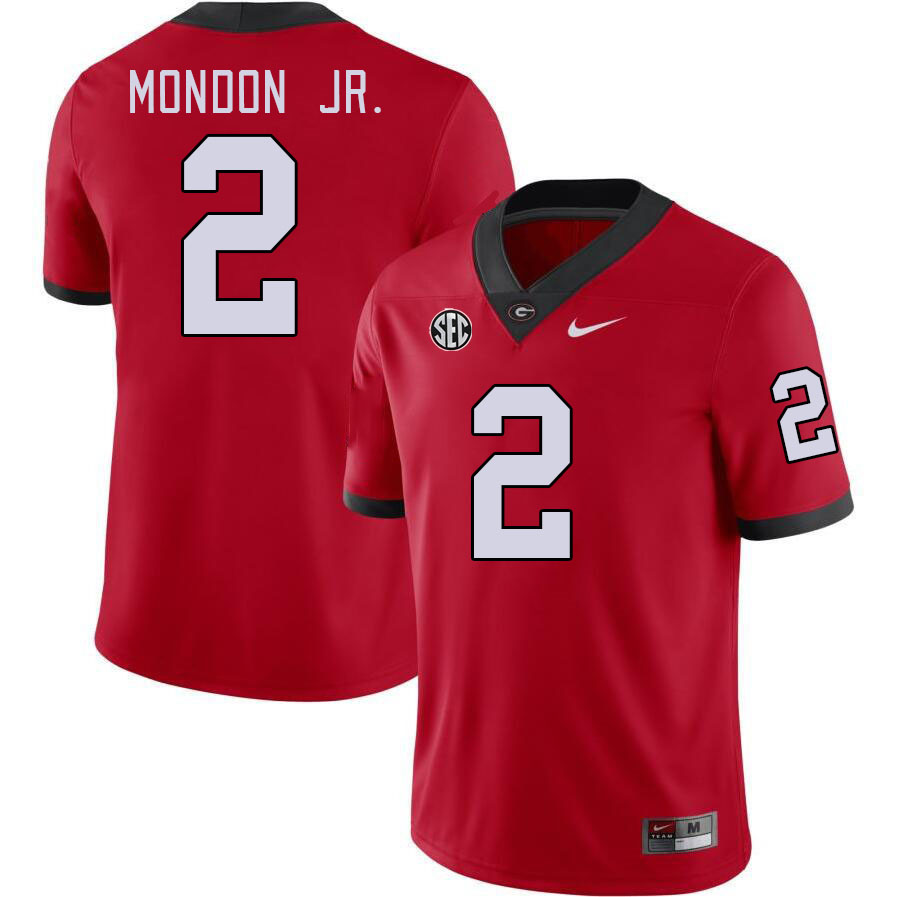 Men #2 Smael Mondon Jr. Georgia Bulldogs College Football Jerseys Stitched-Red